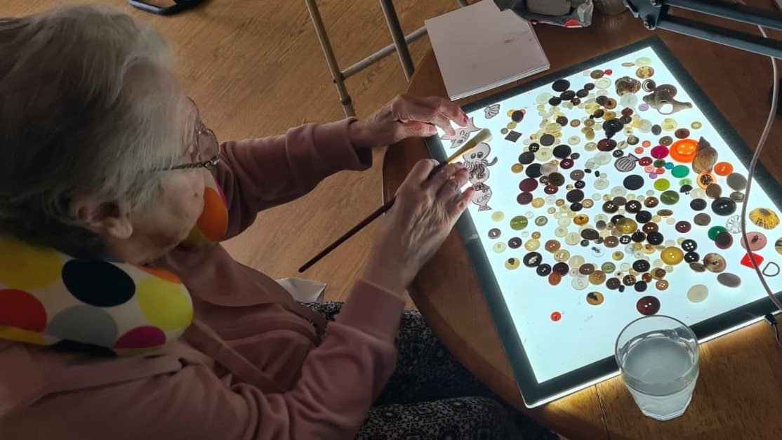 Magic Me Magic Moments – Stop frame animation activity with a care home resident – credit Georgia Akbar and Lily Ash Sakula for any image used